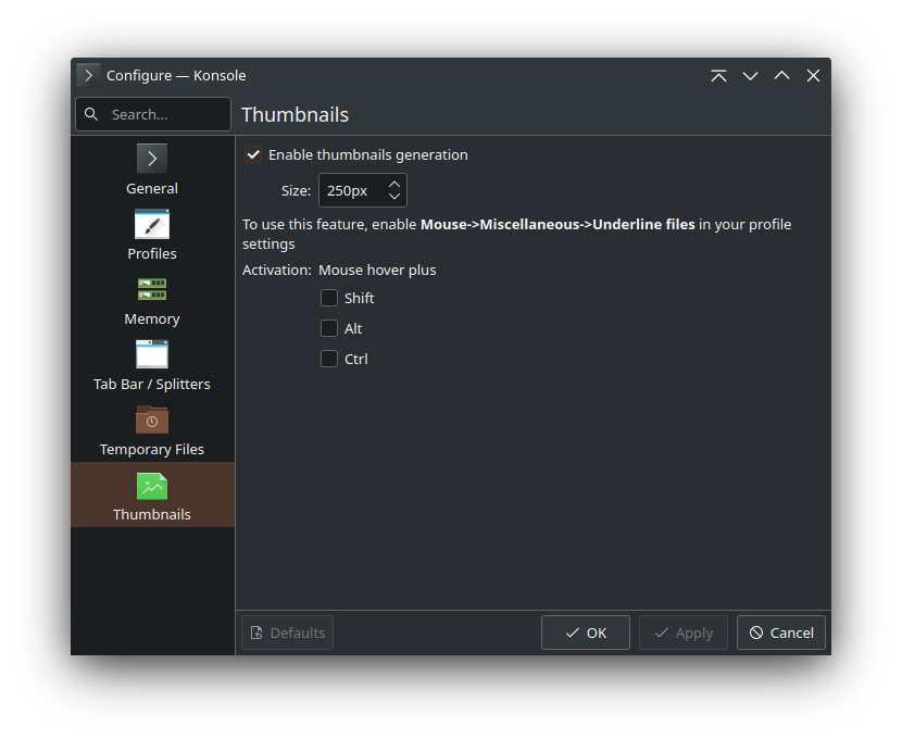 Konsole Configuration